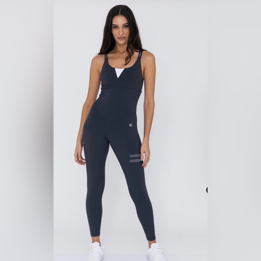 Topissima Olivia Jumpsuit S | $165 Retail | Black Sculpting Activewear One-Piece